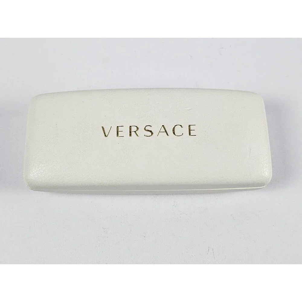 Versace Hard Shell Glasses Eyeglasses Sunglasses Case Clamshell White